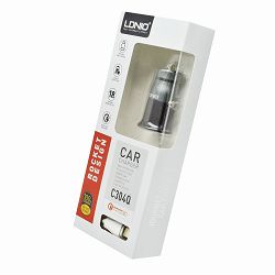 AUTO PUNJAČ 2 U 1 LDNIO C304Q 1*USB 3.6 V- 6.5 V, 3.0 A + KABEL USB NA LIGHTNING