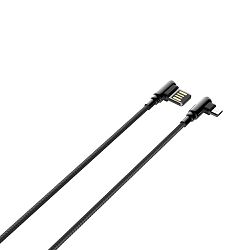 USB KABEL LDNIO LC421 BRZI 2.4 A MAX, 1 m MIKRO KUT 90° SIVI
