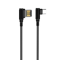 USB KABEL LDNIO LS421 BRZI 2.4 A MAX, 1 m TIP C KUT 90° SIVI