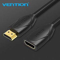 HDMI KABEL ŽENSKI NA HDMI MUŠKI 2.0 VENTION 3 m VAA-B06-B300 CRNI