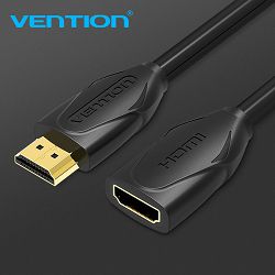HDMI KABEL ŽENSKI NA HDMI MUŠKI 2.0 VENTION 5 m VAA-B06-B500 CRNI