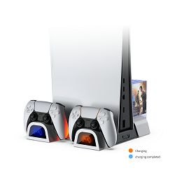STALAK ZA PS5 S PUNJAČEM ZA KONTROLERE I HLAĐENJEM DOBE TP5-3536B