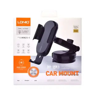 AUTO DRŽAČ I BEŽIČNI PUNJAČ LDNIO MW21-1 VAKUUMSKI 15 W + KABEL TIP C