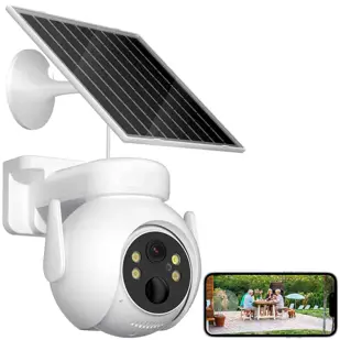 BEŽIČNA IP KAMERA SOLARNA BLACKLIGHT XO 300W PIXEL WIFI FULL COLOUR CR10 BIJE