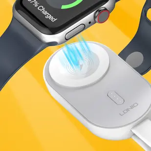 BEŽIČNI PUNJAČ ZA PAMETNI SAT WATCH LDNIO 1200 mAh AW005 + KAB TIP C