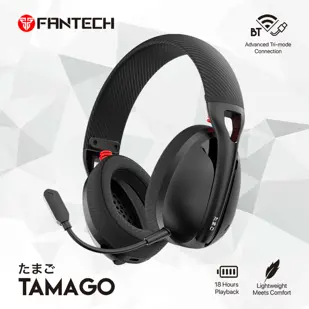 BLUETOOTH STEREO SLUŠALICE FANTECH BT5.2, WI-FI 2.4G, TIP C TAMAGO WHG01 CRNE