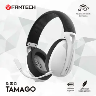 BLUETOOTH STEREO SLUŠALICE FANTECH BT5.2, WI-FI 2.4G, TIP C TAMAGO WHG01 BIJELE