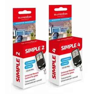 DALJINSKI UPRAVLJAČ SUPERIOR SIMPLE 4 DO 4 UREĐAJA RF 433,92 MHz SUPRF002