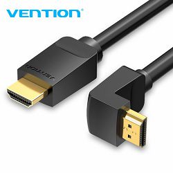 HDMI KABEL NA HDMI KUTNI 270 2.0 4K VENTION 2 m AAQBH CRNI