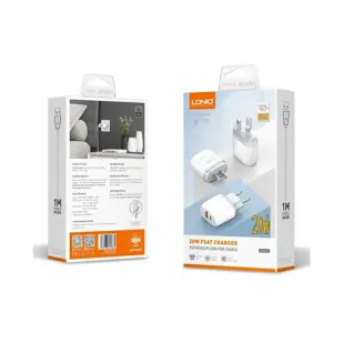 KUĆNI PUNJAČ BRZI 2U1 LDNIO A2425C 20W PD TIP C I USB QC3.0 + USB NA LIGHTNING