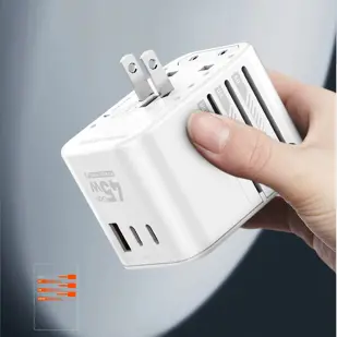 KUĆNI PUNJAČ LDNIO Z8 45W 2xTIP C + USB + EU-UK-SAD ADAPTER