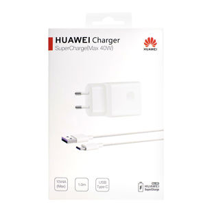 KUĆNI PUNJAČ ORIGINAL ZA HUAWEI HW-100400E00 40W SUPER CHARG+KABEL TIP C BLISTER