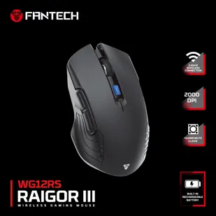 MIŠ GAMING BEŽIČNI FANTECH 2000 DPI RAIGOR III WG12RS BK CRNI
