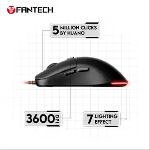 MIŠ GAMING ŽIČNI FANTECH 3600 DPI KANATA VX9 CRNI
