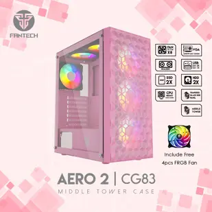 PC KUĆIŠTE FANTECH 380x200x450mm AERO2 ROZA