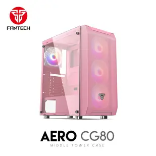 PC KUĆIŠTE FANTECH 415x210x445mm 4,9kg 4xVENTILATOR LIJEVO STAKLO AERO CG80 ROZA