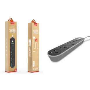 PRODUŽNI KABEL LDNIO SC3301 EU/UK/USA/CN 3*USB (3.4A AUTO MAX) + 3*220 V 1.6 m