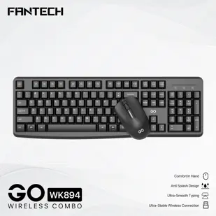 SET BEŽIČNI MIŠ I TIPKOVNICA FANTECH GO WK894 CRNA