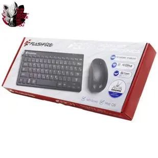 SET BEŽIČNI TIPKOVNICA 78 TIPKI  + MIŠ FLASHFIRE WIRELESS COMBO F801 CRNA