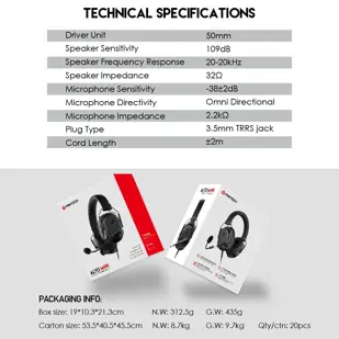 SLUŠALICE ŽIČNE GAMING FANTECH 3.5 mm + MIKROFON ALTO MH91
