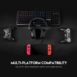 SLUŠALICE ŽIČNE GAMING FANTECH 3.5 mm + USB + MIKROFON VIBE MH85