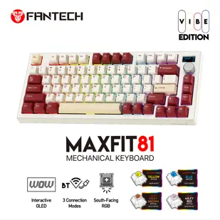 TIPKOVNICA GAMING BEŽIČNA MEHANIČKA FANTECH MAX FIT 81 MILKY BR. SW MK910 RP B-C