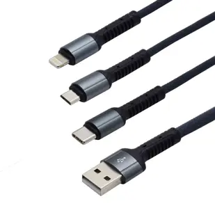USB KABEL LDNIO LC93 3 U 1 1.2 m 3.4A USB NA MIKRO + TIP C + LIGHTNING SIVI