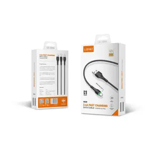 USB KABEL LDNIO LS522 BRZI 2.4 A MAX, 2 m MIKRO PLAVI
