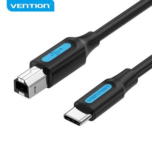 USB KABEL ZA PRINTER MUŠKI USB-B 2A NA MUŠKI TIP C 2.0 VENTION 2 m CQUBH CRNI