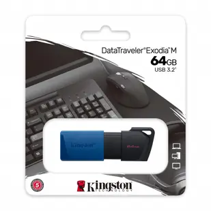 USB MEMORIJA KINGSTON EXODIA M USB 3.2 DTXM/64GB GEN 1 5Gbps BLISTER