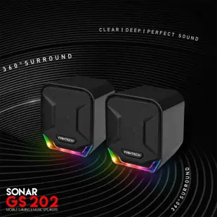 ZVUČNIK GAMING FANTECH 3.5 mm + USB SONAR GS202 CRNI