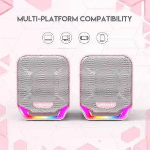 ZVUČNIK GAMING FANTECH 3.5 mm + USB SONAR GS202 SAKURA EDITION ROZA