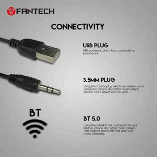 ZVUČNIK GAMING FANTECH BLUETOOTH + 3.5 mm + USB TRIFECTA GS301 RGB CRNI