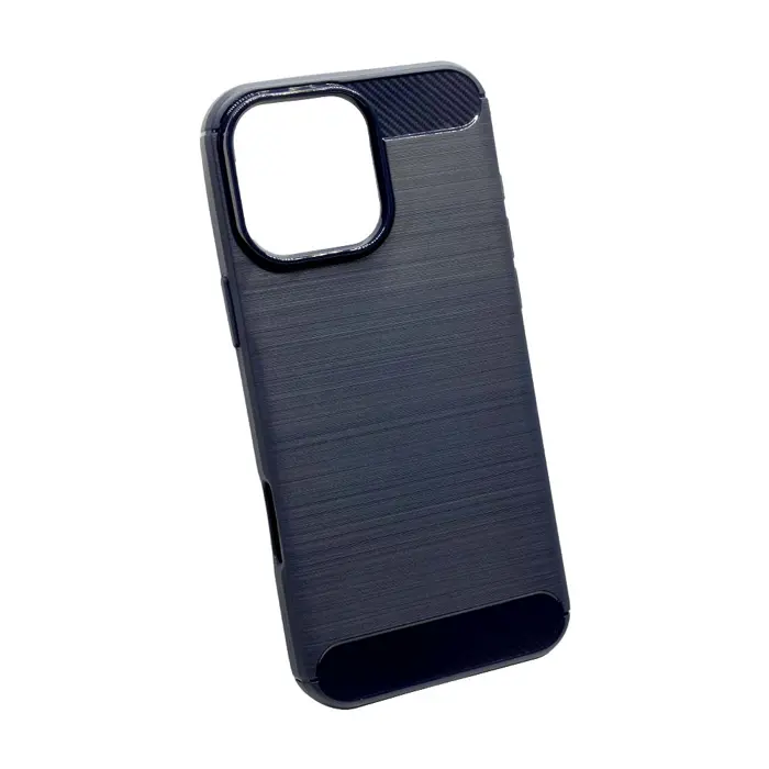 Maskica +CLASS TPU karbon mat za iPhone 16 Pro plava